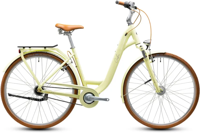 Cube Aruba Hybrid Bike in Sunnyday and Brown