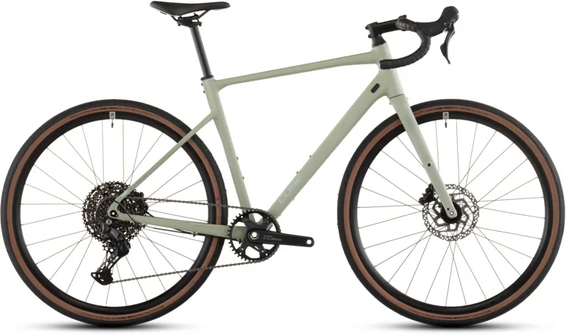 Cube Nuroad Pro Gravel Bike in Pea and Grey