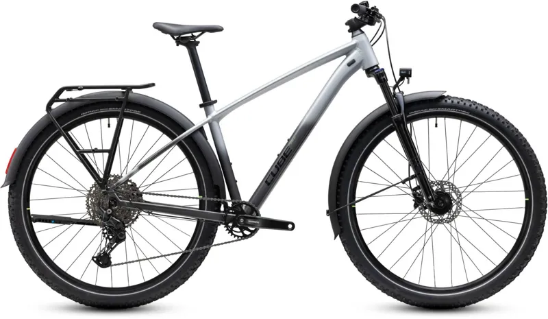 Cube Aim Pro FE Hardtail Mountain Bike in Grey and Black