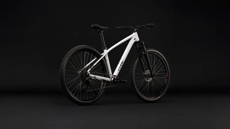 Cube Aim ONE Mountain Bike in White and Black-6
