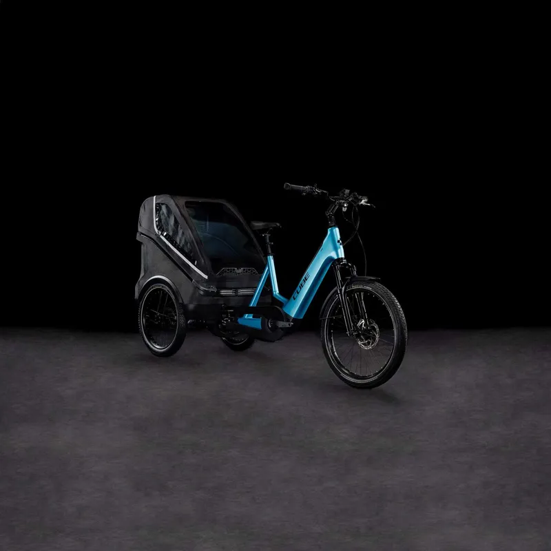 Cube Trike Hybrid Family 750Wh Electric Cargo Bike in Blue Reflex and Black-8