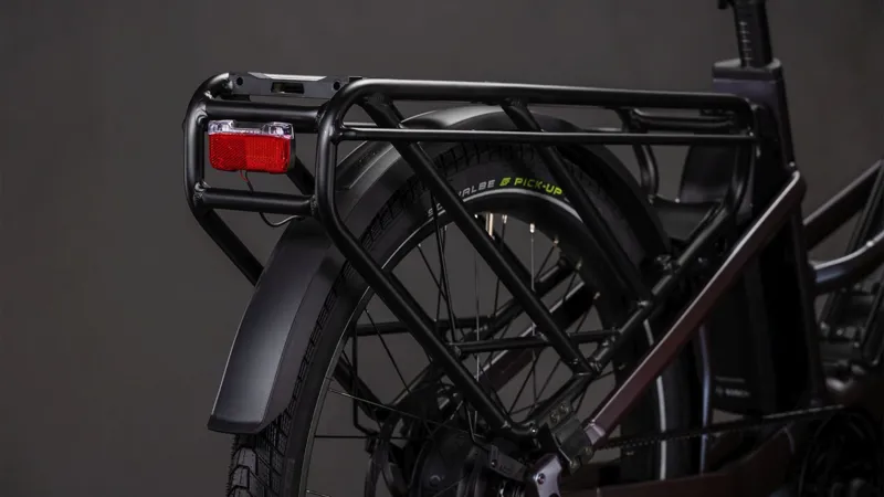 Cube Longtail Hybrid Comfort 800Wh Electric Cargo Bike in Mineralgrey and Reflex-2