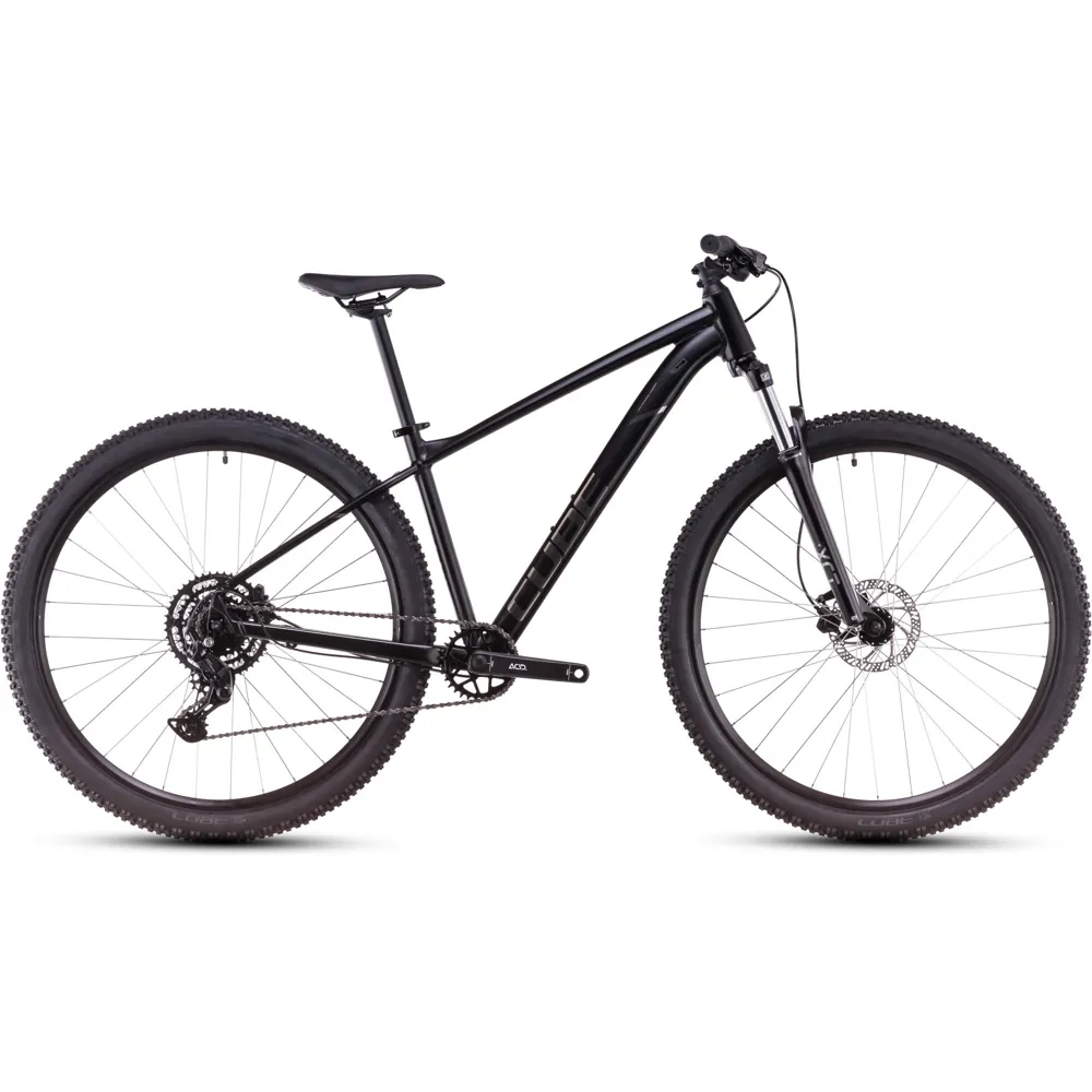 Team Cycles Cube Aim Pro Mountain Bike in Black and Slateblack | Interest FREE Finance & Online Refund Policy.