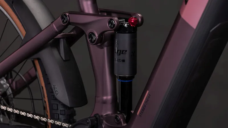 Cube Stereo Hybrid ONE44 PRO 800Wh Full Suspension Electric Mountain Bike in Shiftblush and Raisin-2