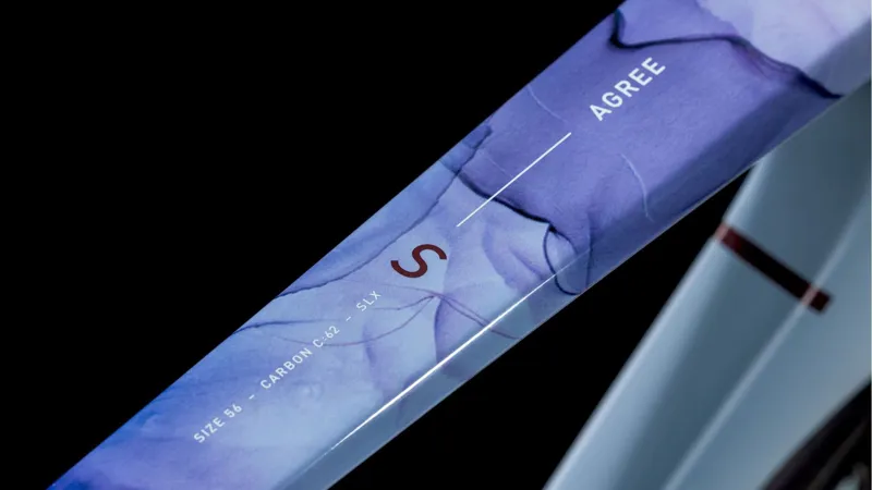 Cube Agree C:62 SLX Road Bike in Pigeonblue and Art-2