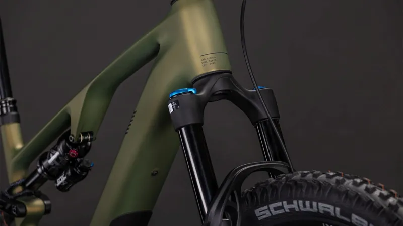 Cube AMS Hybrid ONE44 C:68X TM 400Wh Electric Full Suspension Mountain Bike in Reedgreen and Matrix-3