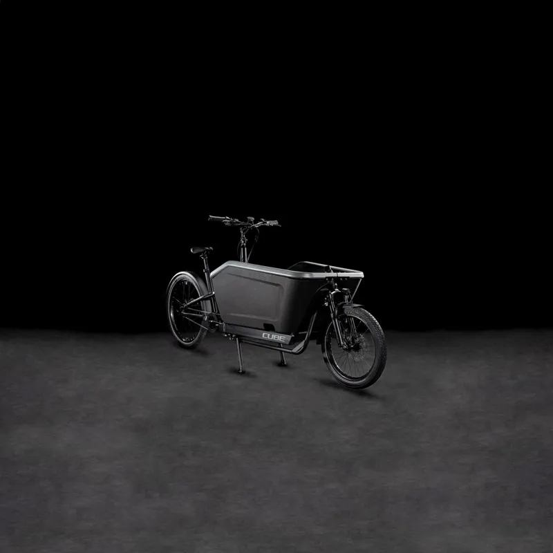 Cube Cargo Hybrid 500Wh Electric Cargo Bike in Flashgrey and Black-9