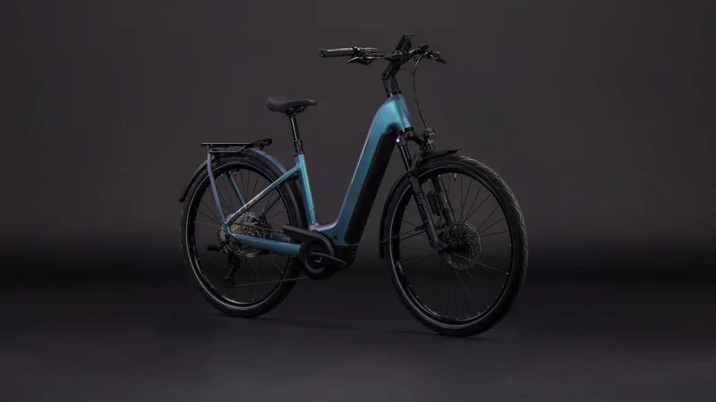 Cube Kathmandu Hybrid EXC EE 800Wh Electric Hybrid Bike in Smaragdgrey and Prism-6