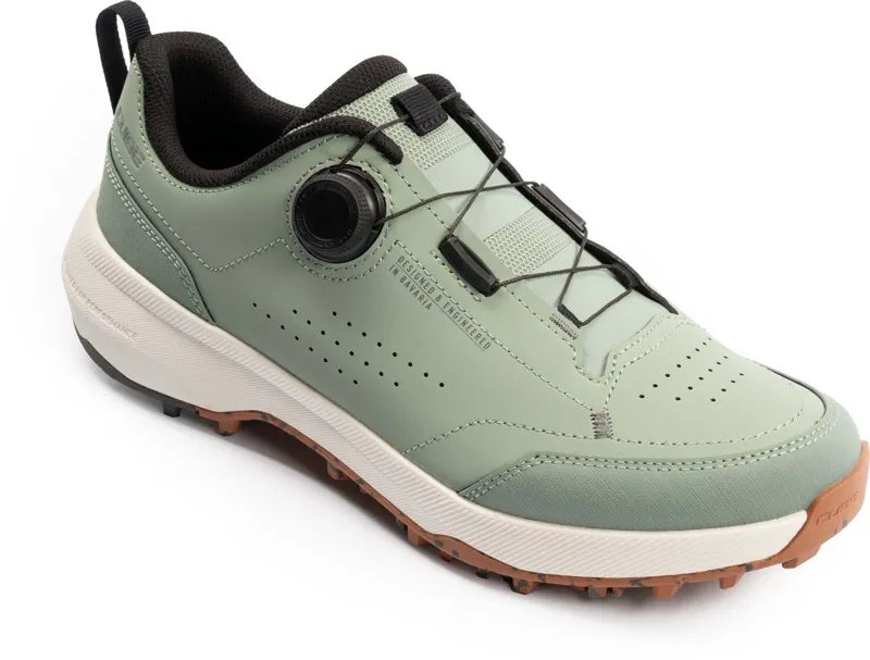Cube OX Pro Mountain Bike Shoes in Green and Sand