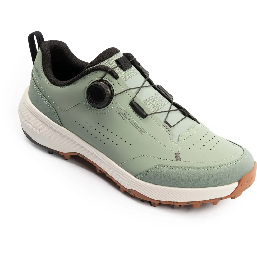Team Cycles Cube OX Pro Mountain Bike Shoes in Green and Sand | Interest FREE Finance & Online Refund Policy.