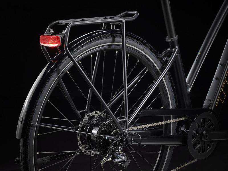 TREK Fx+ 2 Stagger 250Wh Electric Hybrid Bike in Satin Black and Trek Black-11