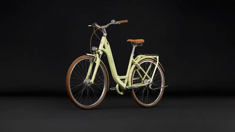 Cube Aruba Hybrid Bike in Sunnyday and Brown-8