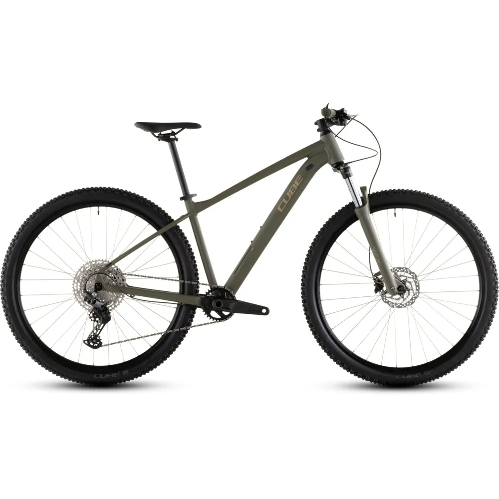 Cube Aim Slx Mountain Bike In Dustyolive And Gold