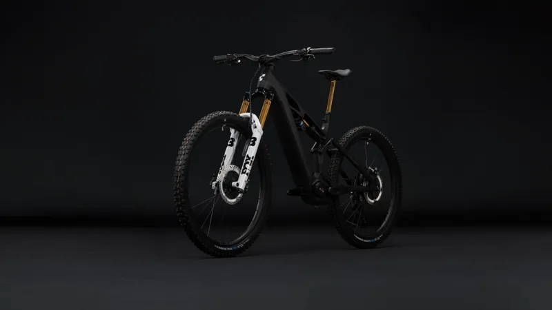 Cube Stereo Hybrid ONE77 HPC AT 800Wh Electric Full Suspension Mountain Bike in Carbon and White-9