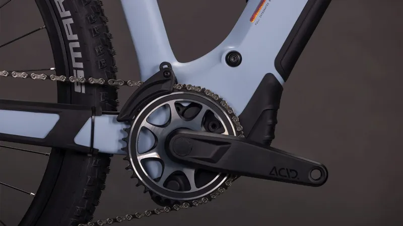 Cube Reaction Hybrid SLX 800Wh Electric Mountain Bike in Gauzegrey and Iceblue-2