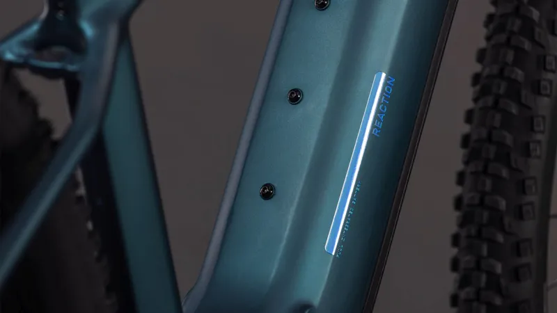 Cube Reaction Hybrid One 800Wh Electric Mountain Bike in Royalgreen and Prism-3