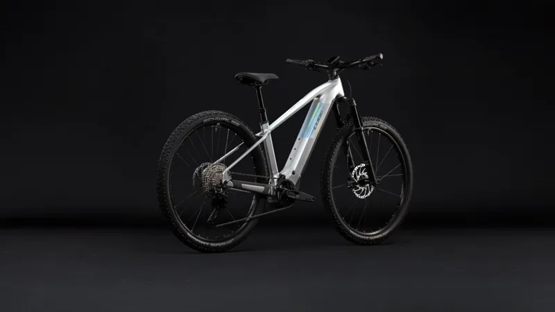 Cube Reaction Hybrid SLX 800Wh Electric Mountain Bike in Platinum and Reflex-8