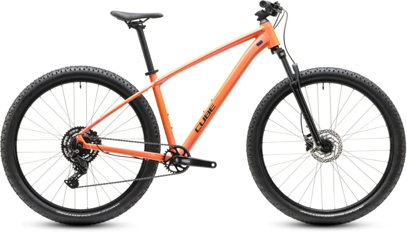 Cube Aim ONE Mountain Bike in Salmon and Black