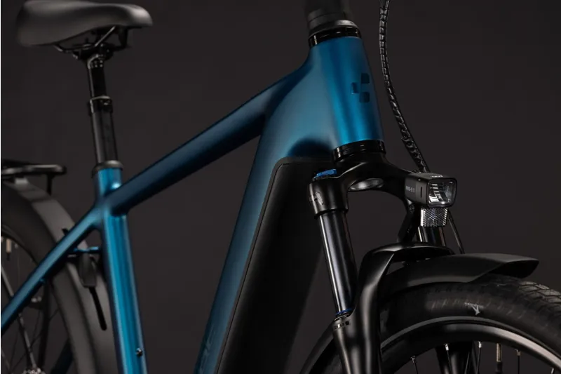 Cube Touring Hybrid Pro 800Wh Electric Hybrid bike in Electricblue and Prizm-4