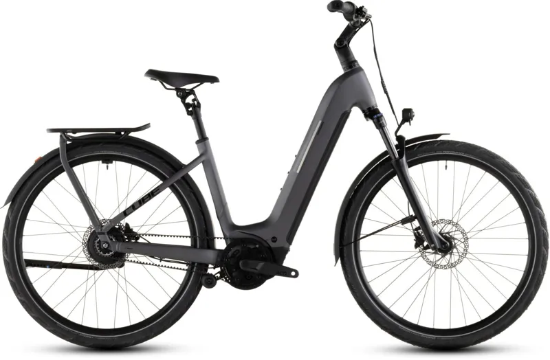 Cube Kathmandu Hybrid Comfort Pro EE 800Wh Electric Hybrid Bike in Slabgrey and Black