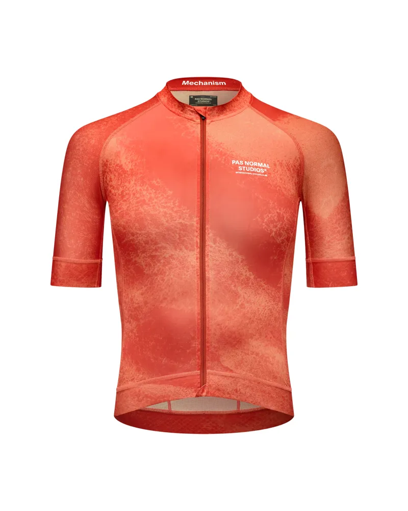 Pas Normal Studios Mechanism Jersey in AOP Hibiscus Orange