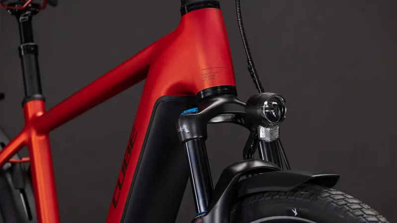 Cube Touring Hybrid Comfort SLX 800Wh Electric Hybrid Bike in Chilli and Chrome-1