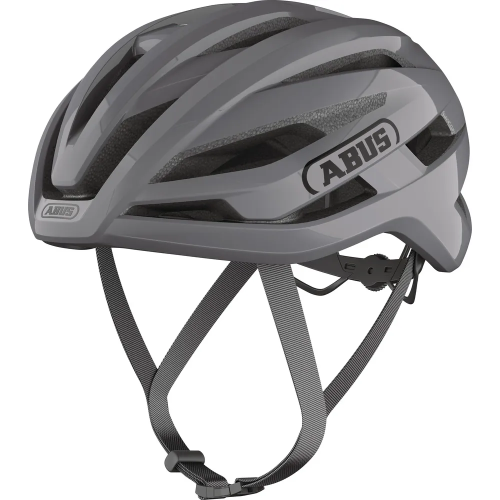 Team Cycles Abus Stormchaser ACE Road Cycling Helmet in Race Grey | Interest FREE Finance & Online Refund Policy.