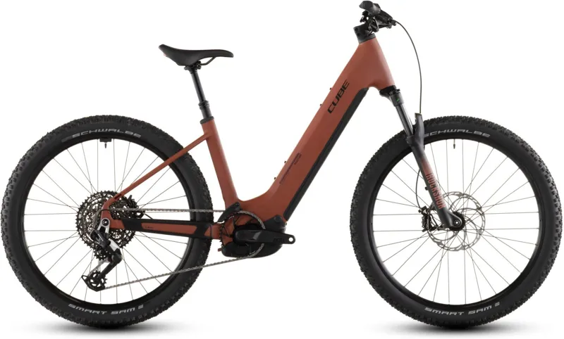 Cube Reaction Hybrid Race EE 800Wh Electric Mountain Bike in Amber and Black