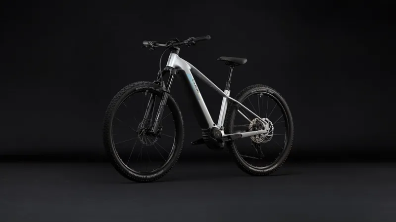 Cube Reaction Hybrid SLX 800Wh Electric Mountain Bike in Platinum and Reflex-6