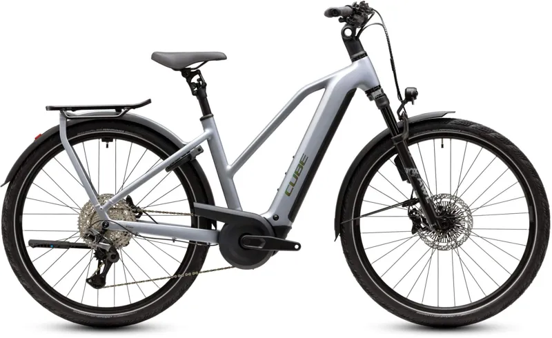 Cube Kathmandu Hybrid EXC T 800Wh Electric Hybrid Bike in Slategrey and Chrome