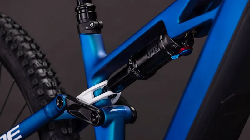 Cube Stereo Hybrid ONE44 HPC SLX 800Wh Full Suspension Electric Mountain Bike in Nebula and White-4