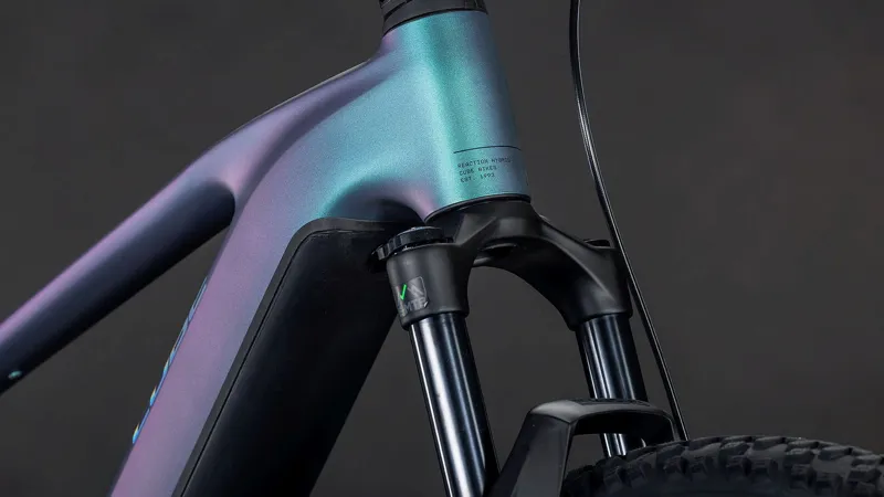 Cube Reaction Hybrid Race 800Wh Electric Mountain Bike in Polarlight and Prism-1