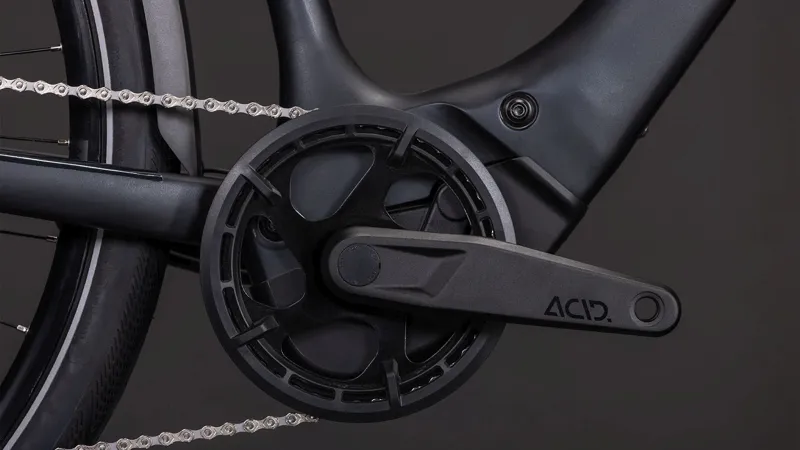 Cube Editor Hybrid Pro FE 400Wh Electric Hybrid Bike in Coal and Prism-4