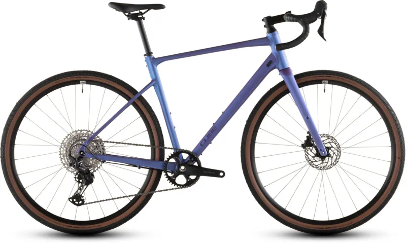 Cube Nuroad EX Gravel Bike in Blueiris and Lilac