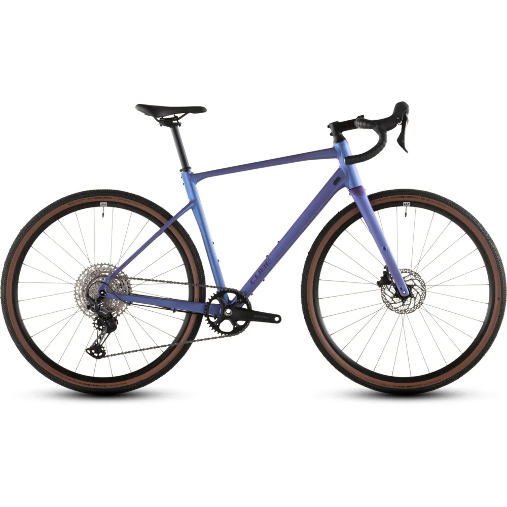 Team Cycles Cube Nuroad EX Gravel Bike in Blueiris and Lilac | Interest FREE Finance & Online Refund Policy.
