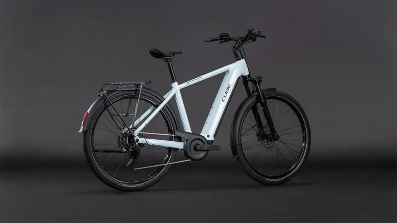 Cube Touring Hybrid One 600Wh Electric Hybrid Bike in Glacier and Reflex-3