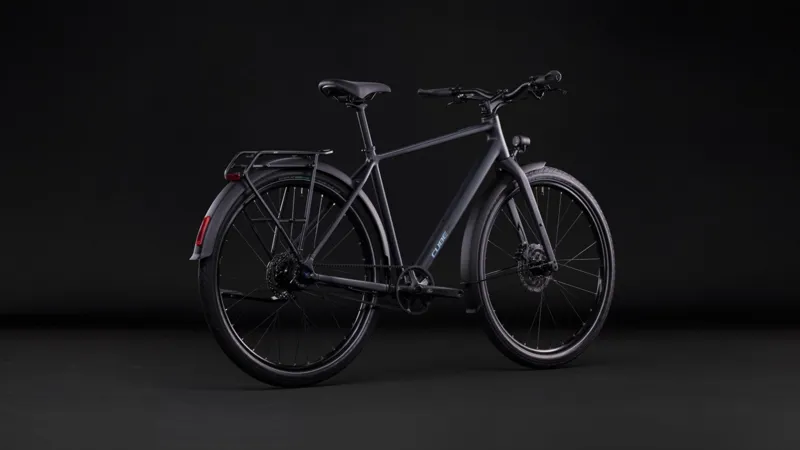Cube Editor Pro FE Hybrid Bike in Night and Chrome-5