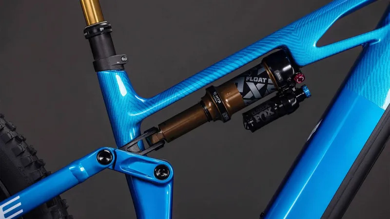 Cube Stereo Hybrid ONE44 HPC AT 800Wh Electric Full Suspension Mountain Bike in Actionteam-1