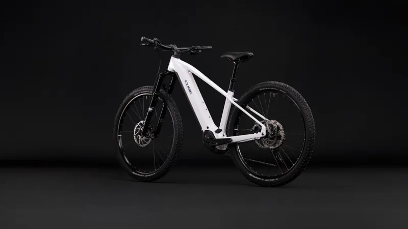 Cube Reaction Hybrid Race 800Wh Electric Mountain Bike in Snow and Black-8