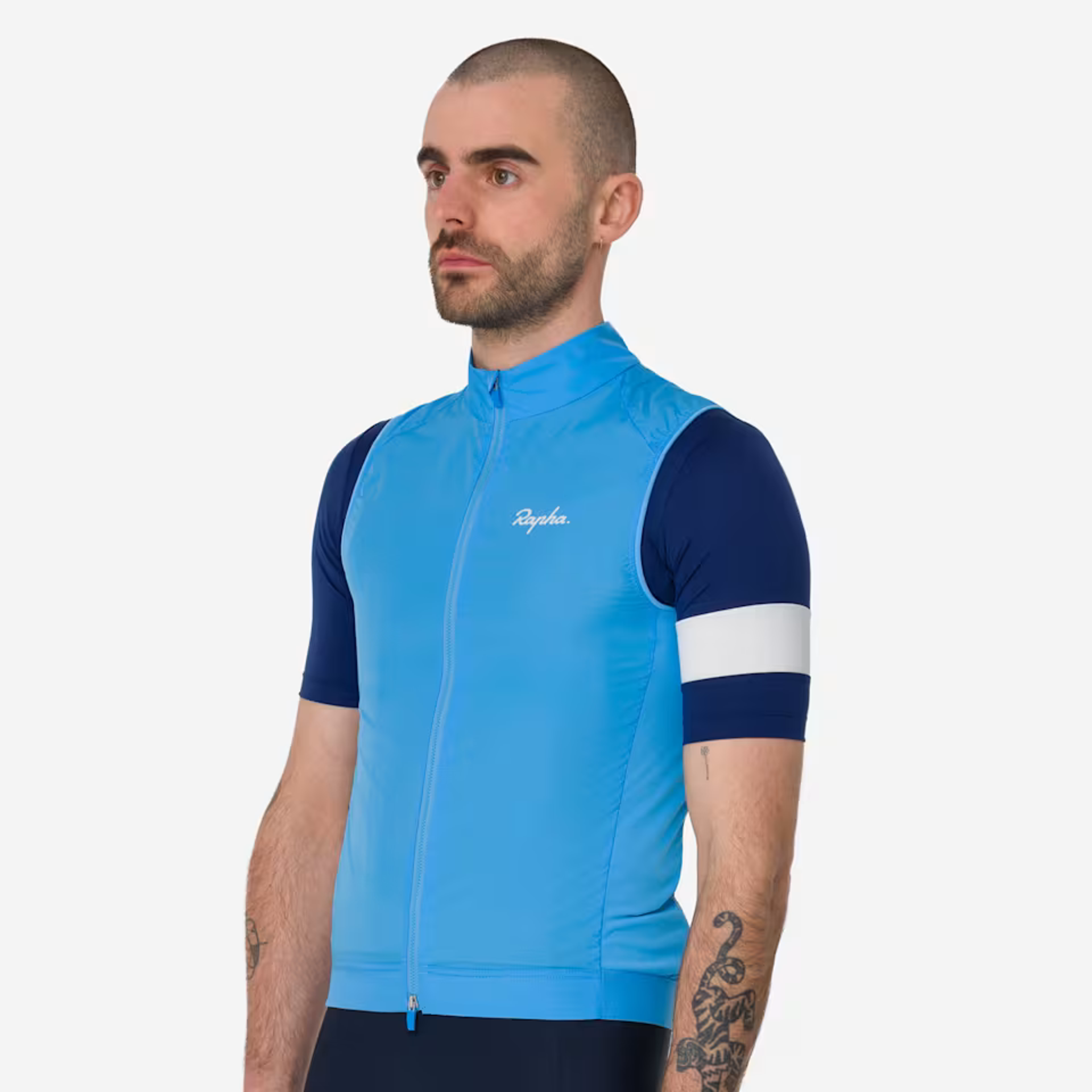 Rapha Men's Core Gilet in Cornflower and White