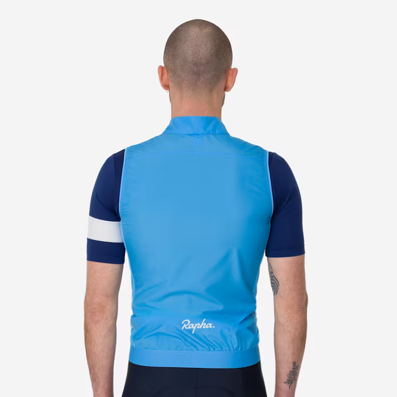Rapha Men's Core Gilet in Cornflower and White-4