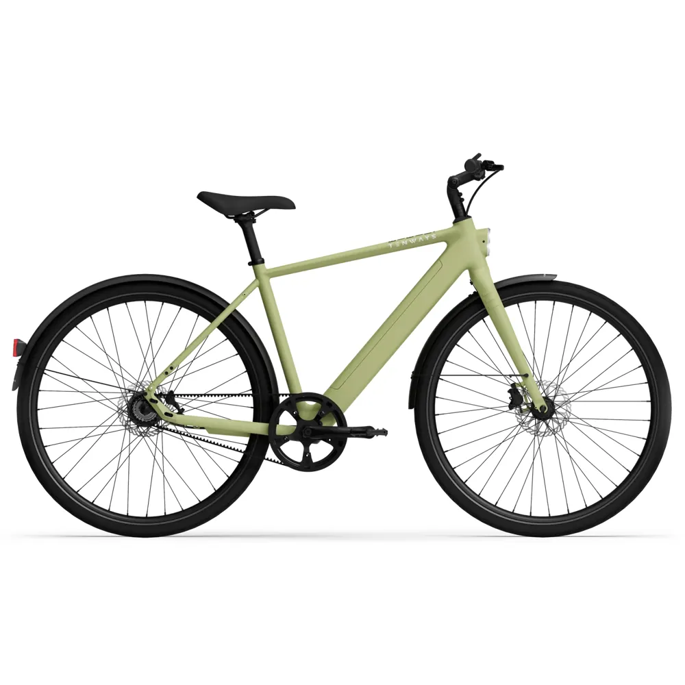 Team Cycles Tenways CGO 600 PRO 360Wh Electric City Bike in Avocado Green | Interest FREE Finance & Online Refund Policy.