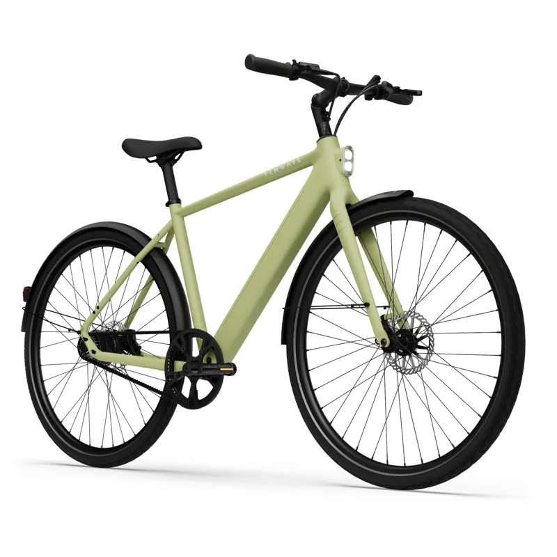 Tenways CGO 600 PRO 360Wh Electric City Bike in Avocado Green-1