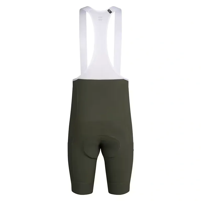 Rapha Men's Brevet Element Cargo Bib Shorts in Dark Green and White-1