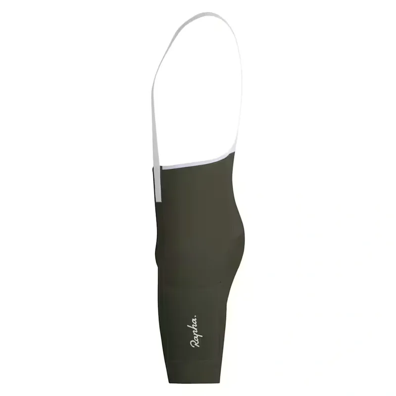 Rapha Men's Brevet Element Cargo Bib Shorts in Dark Green and White-2