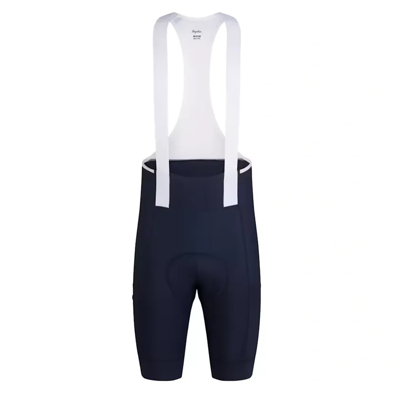 Rapha Men's Brevet Element Cargo Bib Shorts in Dark Navy and White