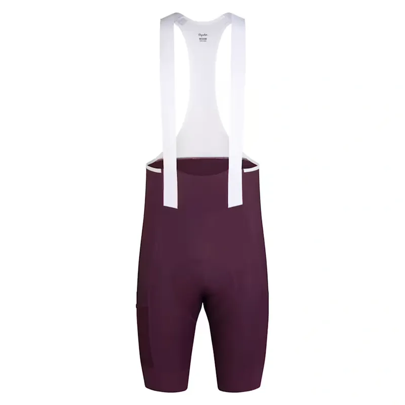 Rapha Men's Brevet Element Cargo Bib Shorts in Plum and White