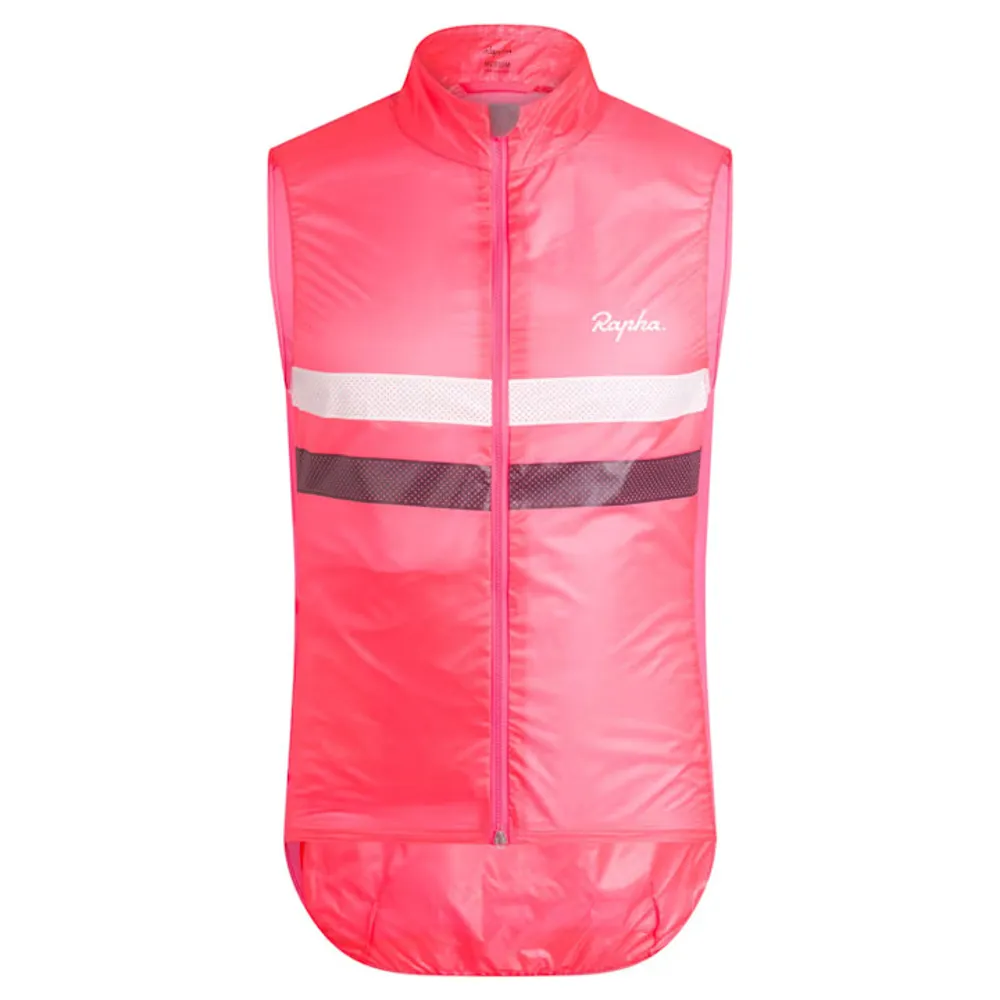 Team Cycles Rapha Mens Brevet Gilet in Hi-Vis Pink | Interest FREE Finance & Online Refund Policy.