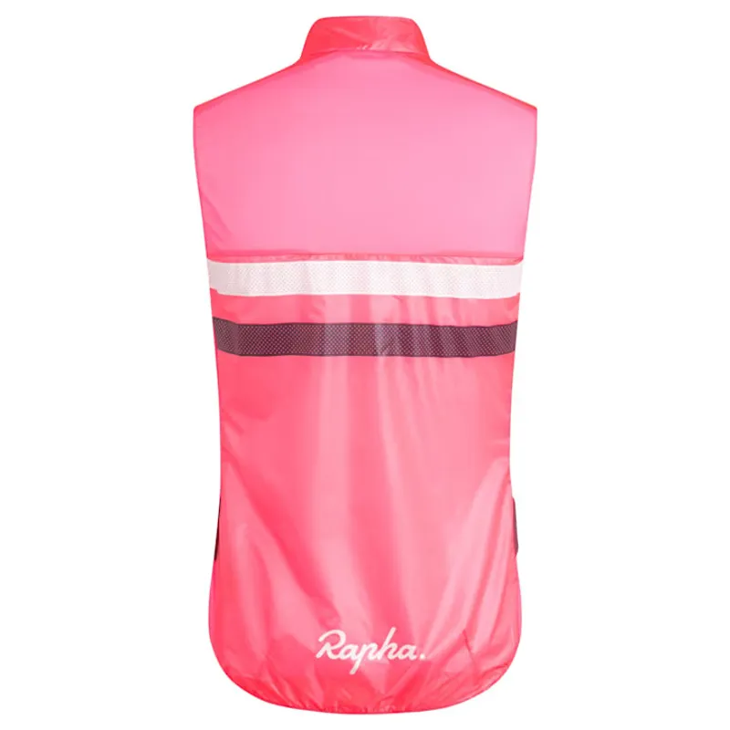 Rapha Mens Brevet Gilet in Hi-Vis Pink-1