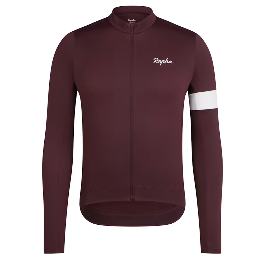 Team Cycles Rapha Men's Core Thermal Long Sleeve Jersey in Mahogany and | Interest FREE Finance & Online Refund Policy.